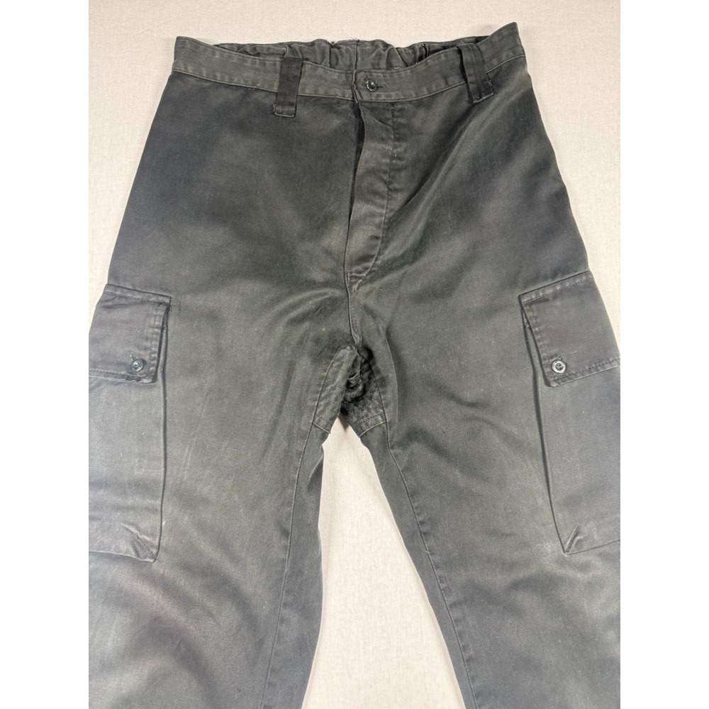 Cargo Pants Men 28x29 Gray Joggers Utility Gusset Quilted Saddle Seat Button Fly